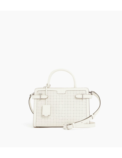 Sac à main moyen modèle Emilie en cuir caviar perforé