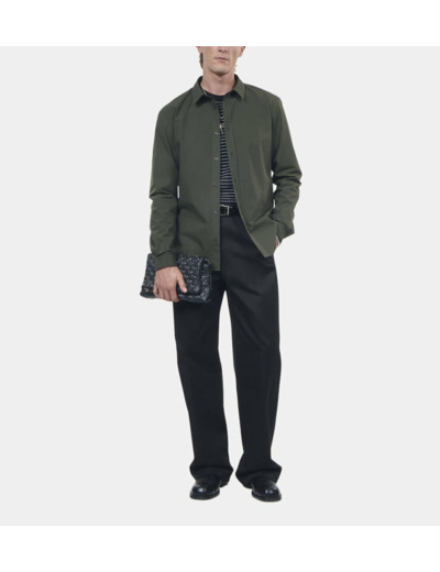 Chemise en popeline kaki dark green