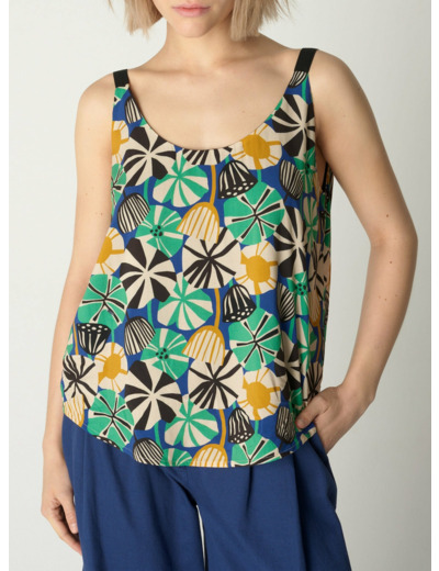 Débardeur karina bleu majorelle