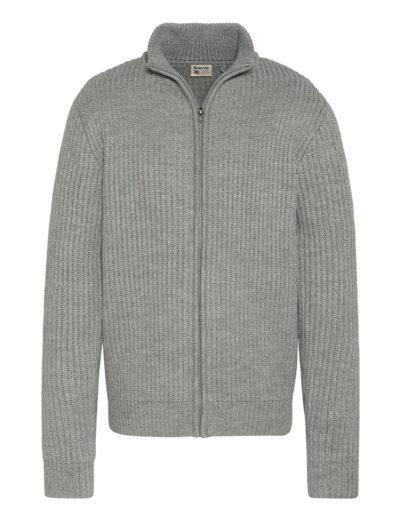 Gilet zippé maille côtelé