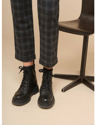 Boots-lacet noir