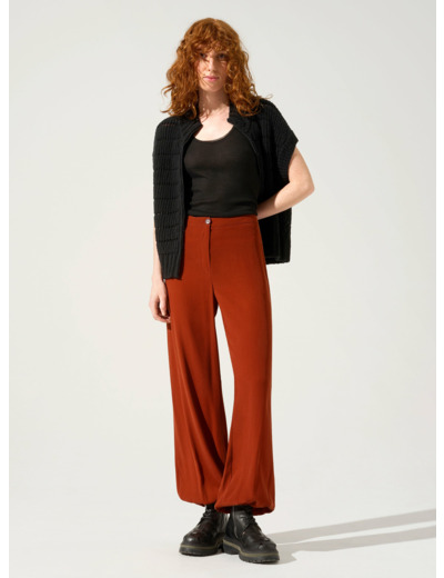 Pantalon large pate de coing