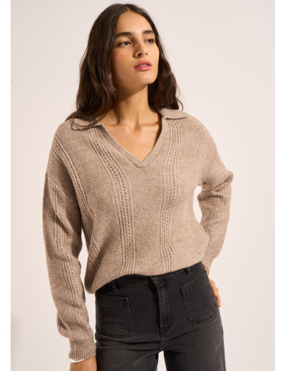 Pull à col ouvert