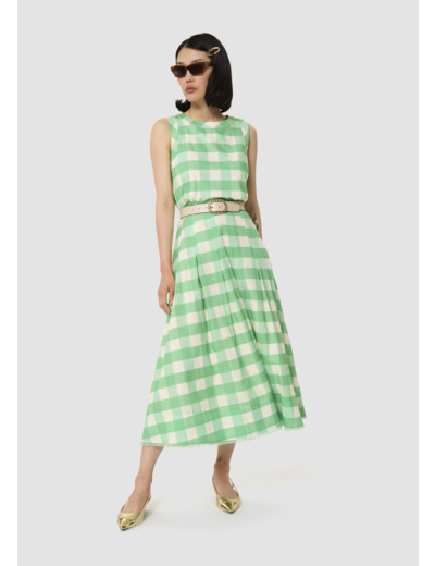 Jupe Javoue verte en vichy