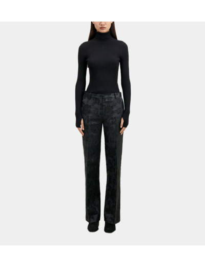 Pantalon Tailleur Noir Fleuri black