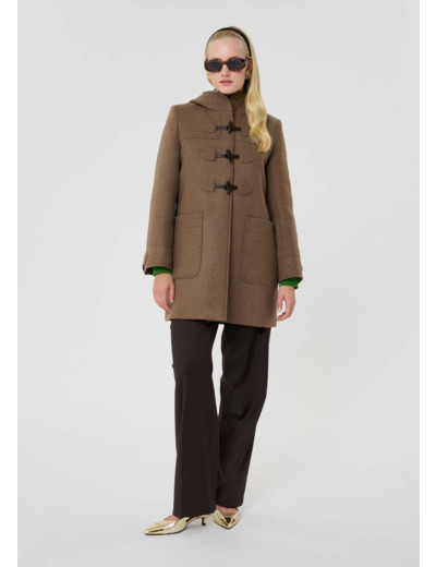 Manteau Manoelli Noisette en Laine vierge