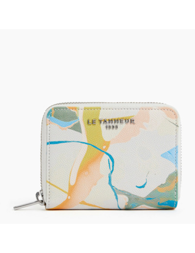 Porte monnaie zippé Emilie en cuir caviar