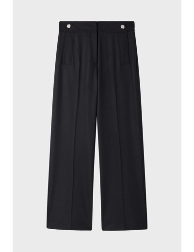 Pantalon large à boutons en strass - NADA