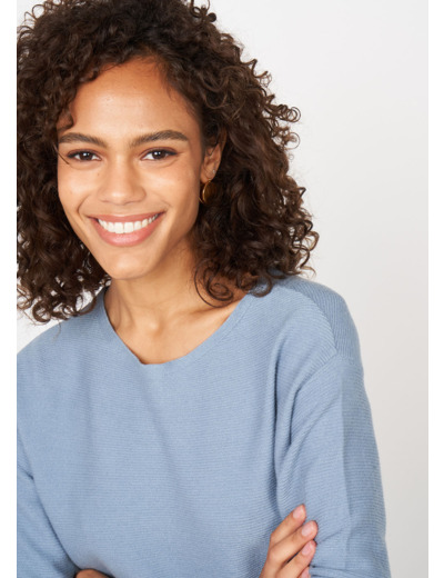 Pull ample et long à col rond