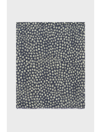 Foulard imprimé en coton et soie - OURIA