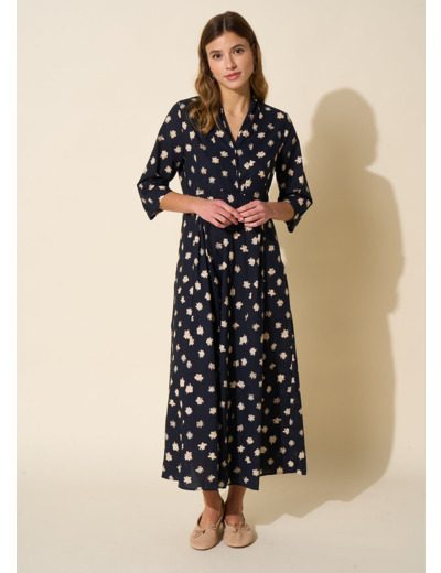 Robe imprimée cache-coeur
