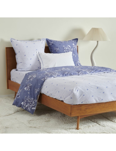 Housse de couette Poème Bleu | Réversible | Tradition des Vosges