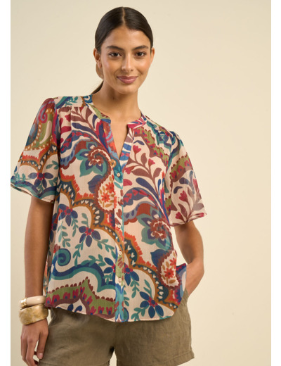 Chemise imprimé végétal