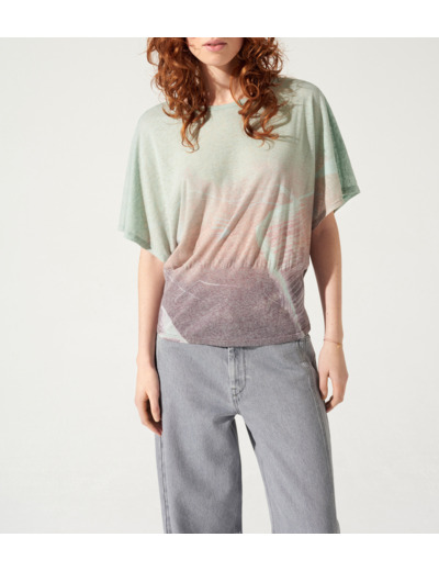 T-shirt glacier sunset