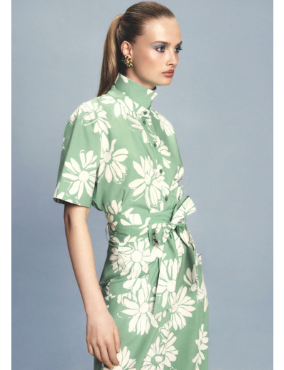 Chemise Cammie Vert en Coton