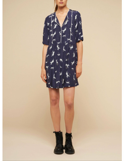 Robe anthracite bleute