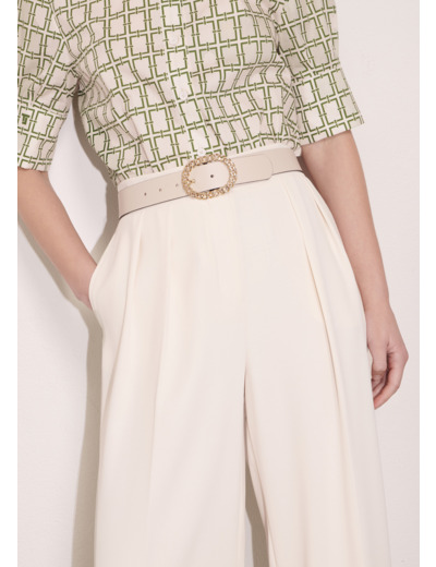 Ceinture Gigi Ecru en Cuir De Vachette