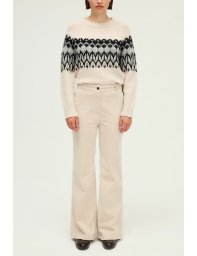 Pantalon flare en velours côtelé - CLORIA
