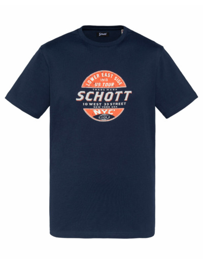 T-shirt imprimé à col rond SCHOTT TSUSTOUR