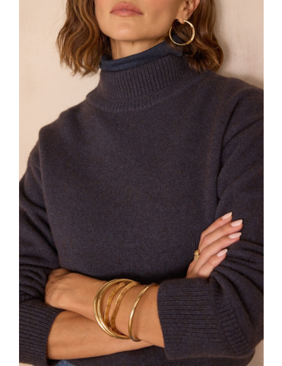 Pull col montant BEN en laine