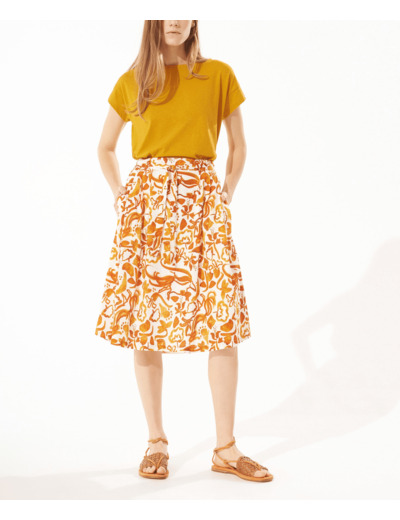 Jupe orange confite