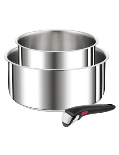 Ingenio Préférence, Inox, Casseroles 16/20 cm + poignée, Induction