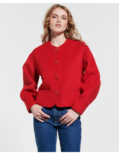 Manteau Minsk Rouge en Laine