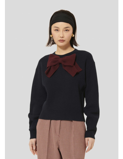 Pull Phoebe Nuit en Laine Mercerisée