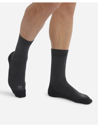 Lot de 2 paires de chaussettes homme Anthracite Chiné Ultra Resist