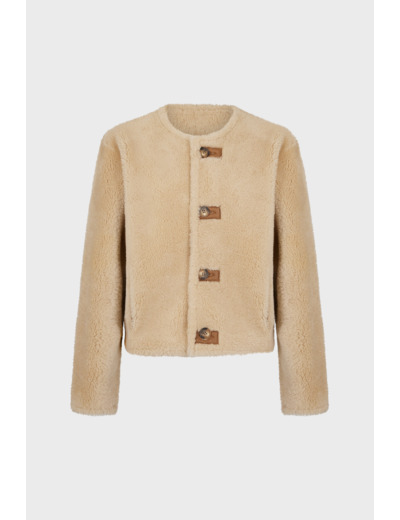 Veste en peau lainée réversible - ZOELISE