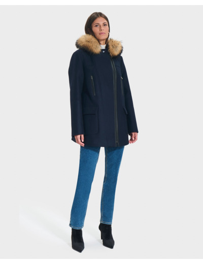 Manteau Gabie Nocturne en Laine