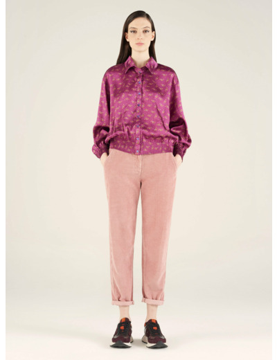 Chemise violet chardon