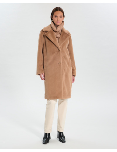 Manteau Mattie Camel en Polyester