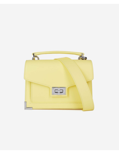 Sac Emily Small En Cuir Jaune light yellow