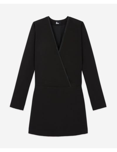 Robe Courte Croisée Noire black