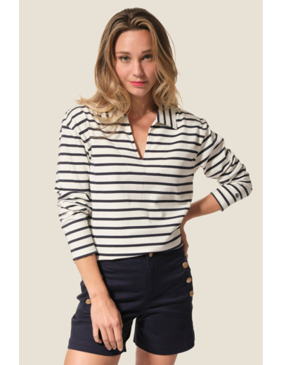 Tee-shirt manches longues rayé Azewa