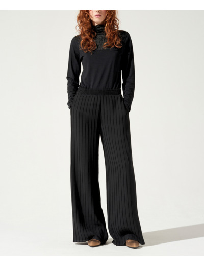 Pantalon large noir
