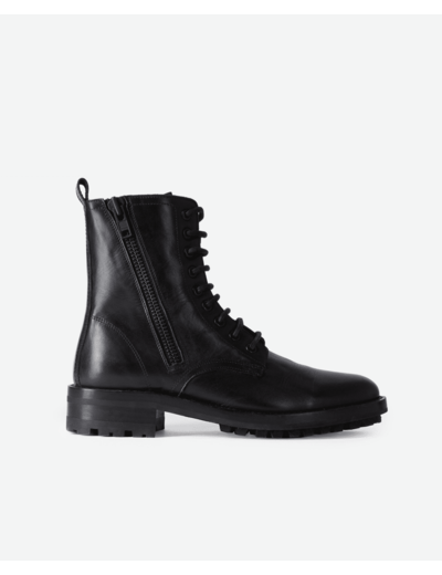 Bottes ranger avec fermeture éclair latérale black