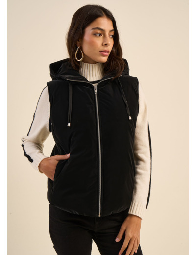 Doudoune à capuche sans manches