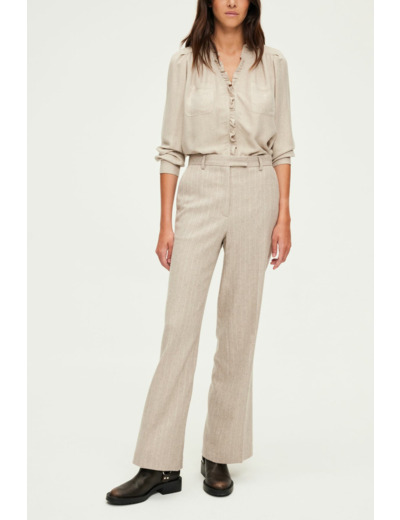Pantalon large à rayures et sequins - NAYLA