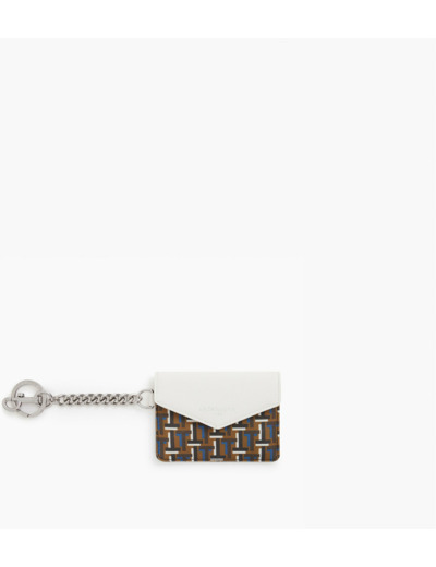 Porte cartes avec mousqueton Emilie en toile monogramme