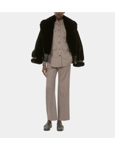 Chemise Longue À Carreaux beige-brown