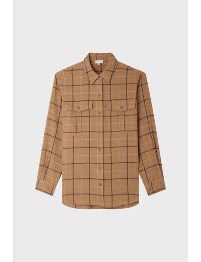 Chemise à carreaux et lurex - BEGONIE