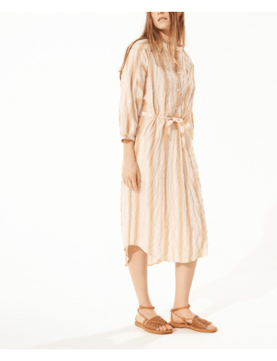 Robe rayures orangees