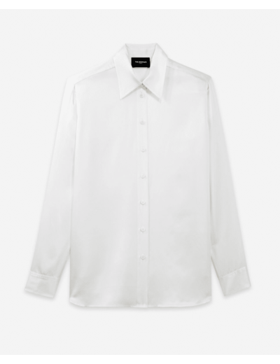 Chemise droite manches longues poignets haut white