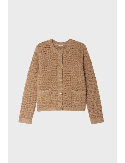 Gilet en maille dorée - JOEY