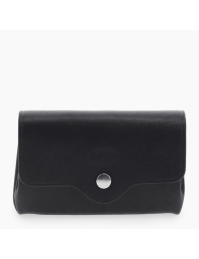 Porte monnaie Sans couture en cuir lisse