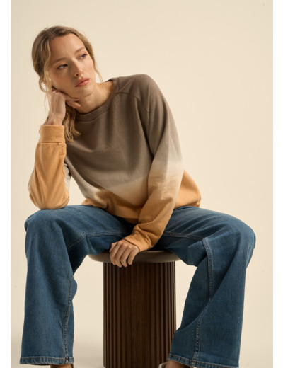 Sweat à col rond deep dye