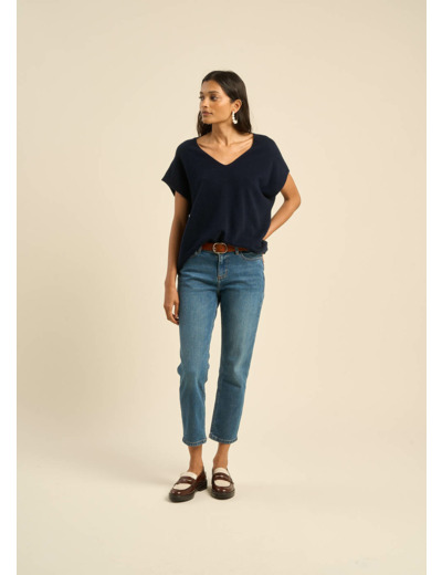 Jean slim 7/8 à cinq poches