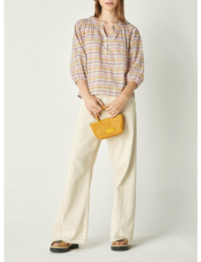 Blouse isis carreaux multico